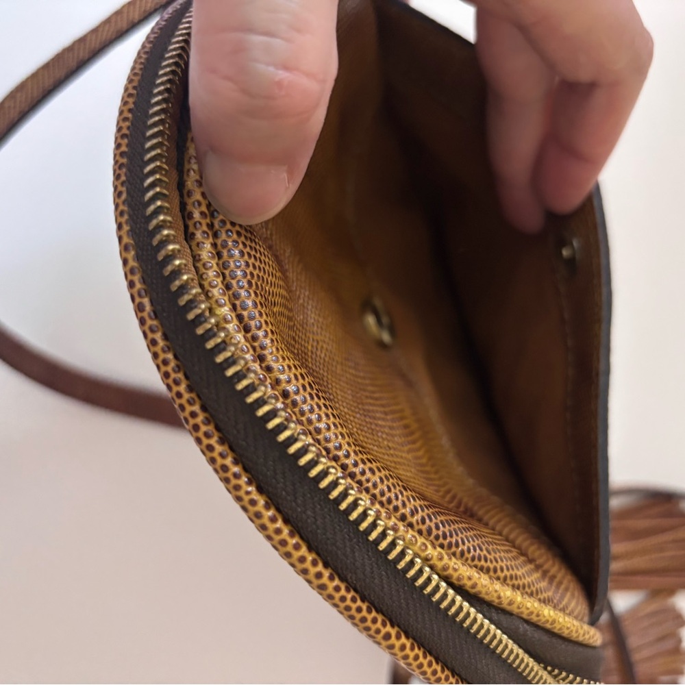 Patricia Nash Canteen Scafatti Lizard Round Crossbody Bag - Picture 3 of 10